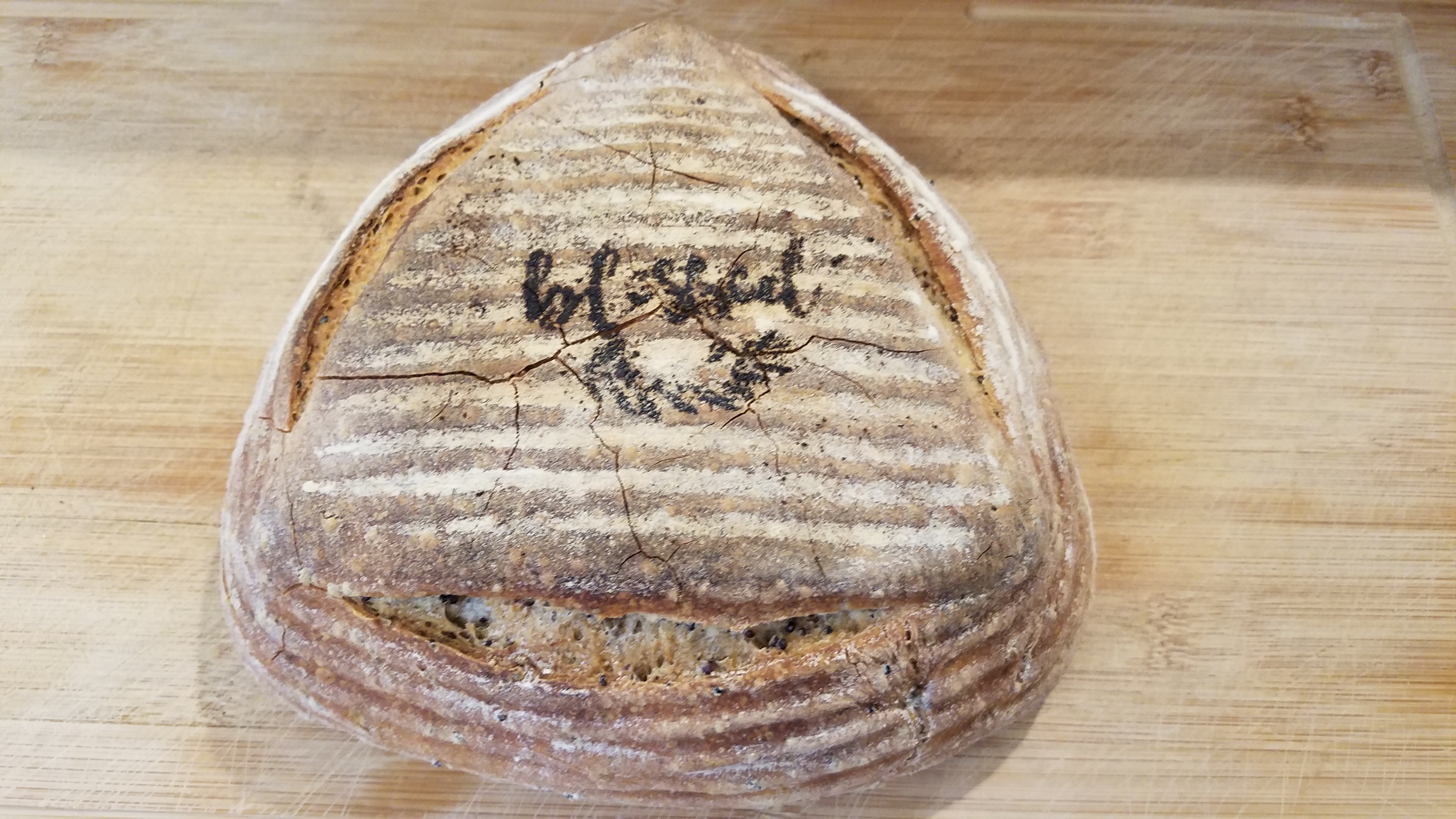 "Blessed" — Scored Sourdough Boule